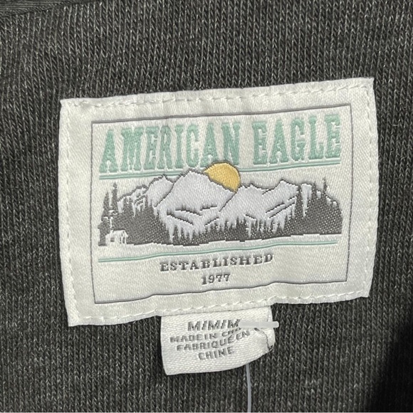 American Eagle cropped olive green sherpa sweater - Picture 3 of 8